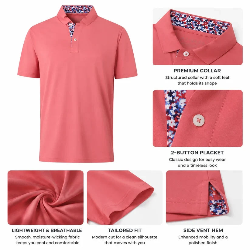 【Last day】Men's Quick Dry Henley Golf Shirt