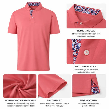 【Last day】Men's Quick Dry Henley Golf Shirt